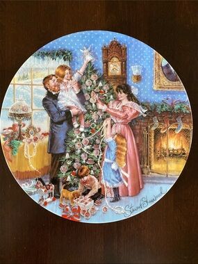 "Trimming the Tree" Limited Edition Decorative Holiday Plate